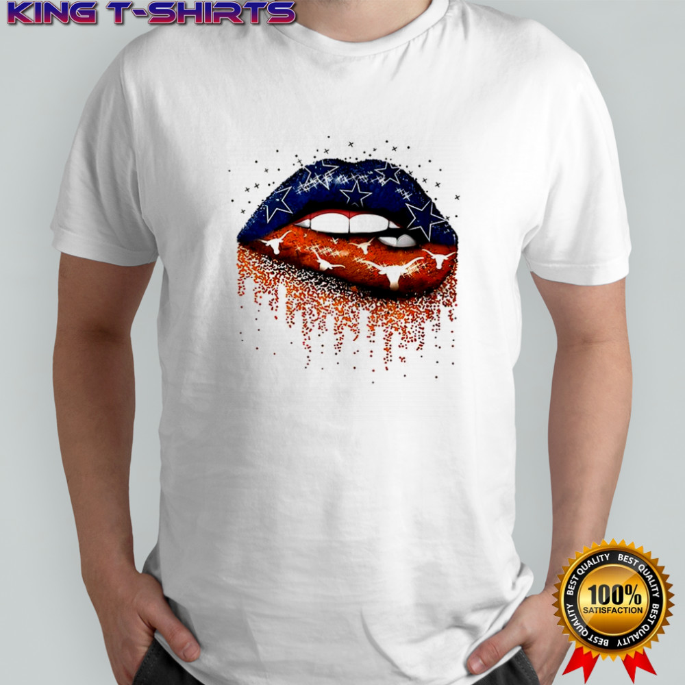 Dallas Cowboys x Texas Longhorns Girl Lips shirt