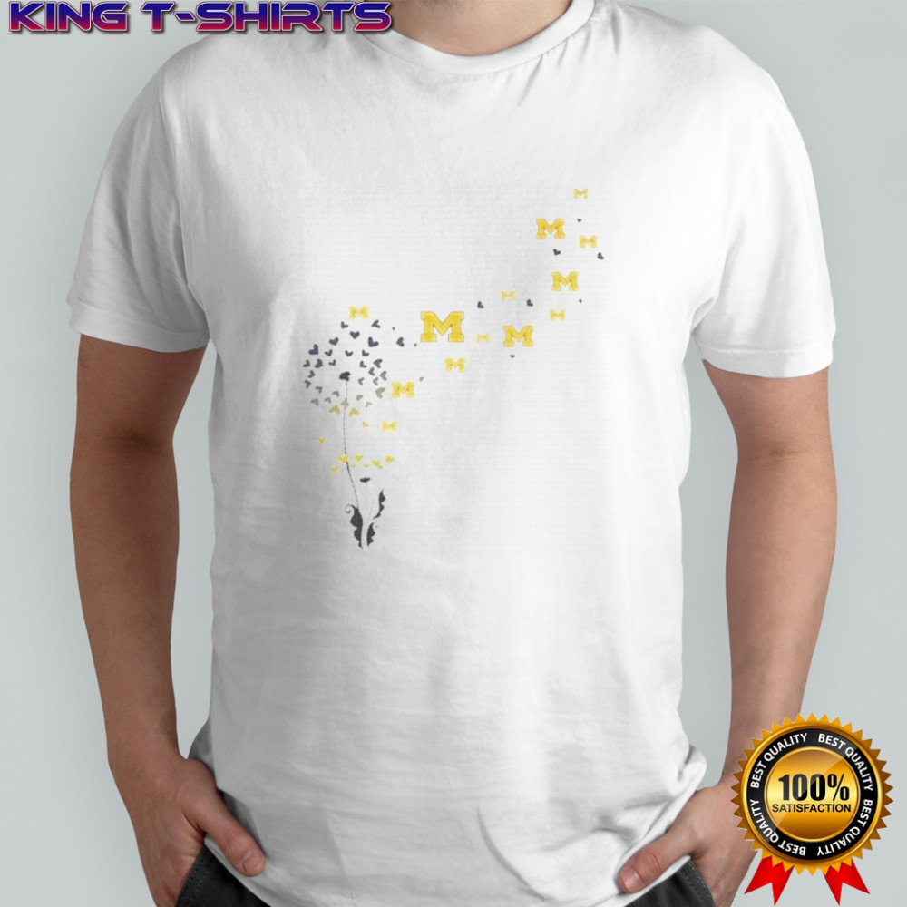 Dandelion Flower Michigan Wolverines Football Logo T-Shirt