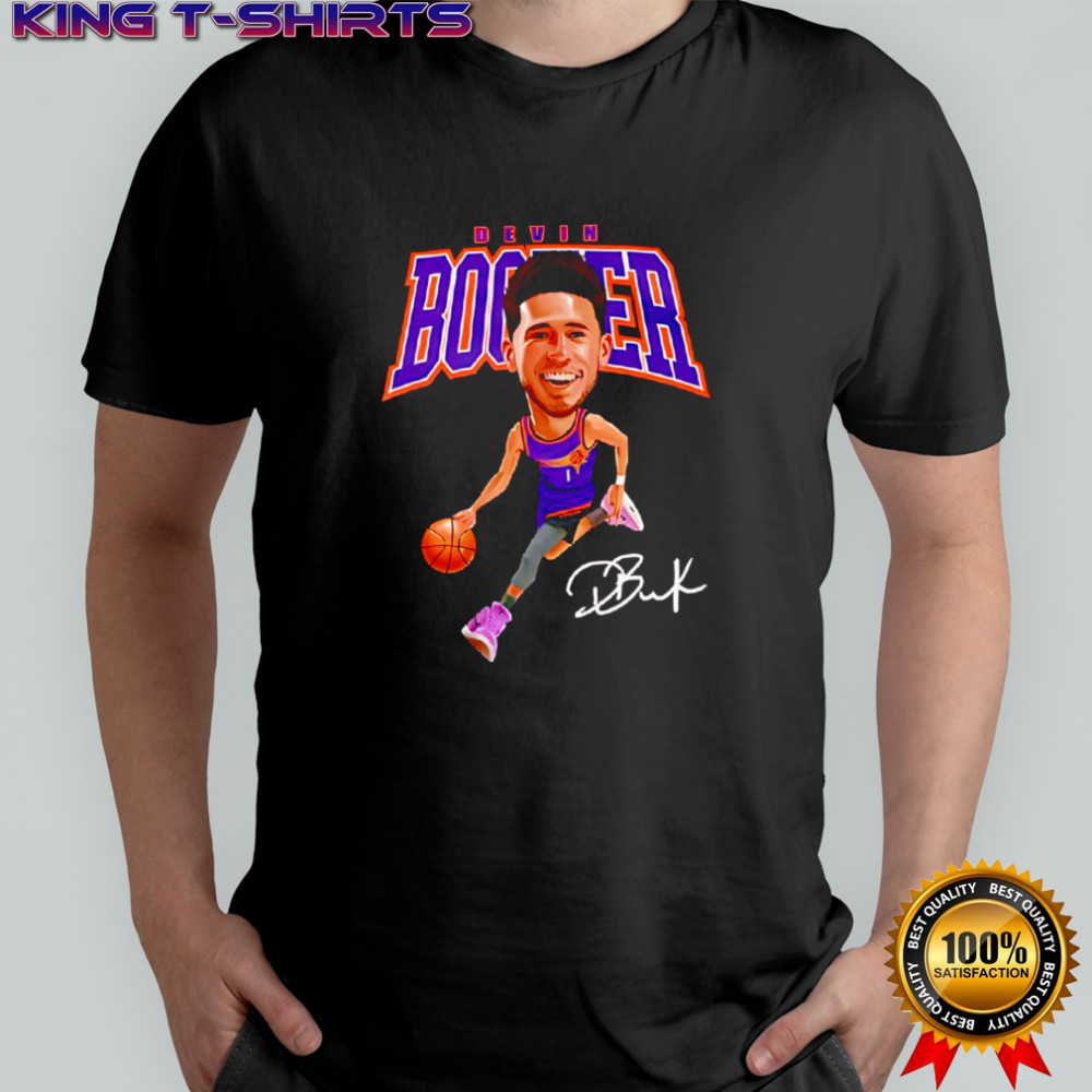 Devin Booker Phoenix Suns NBA signature cartoon shirt