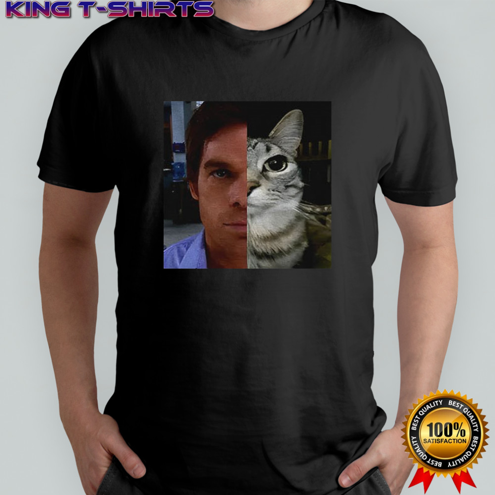 Dexter Morgan Funny Cat half face shirt