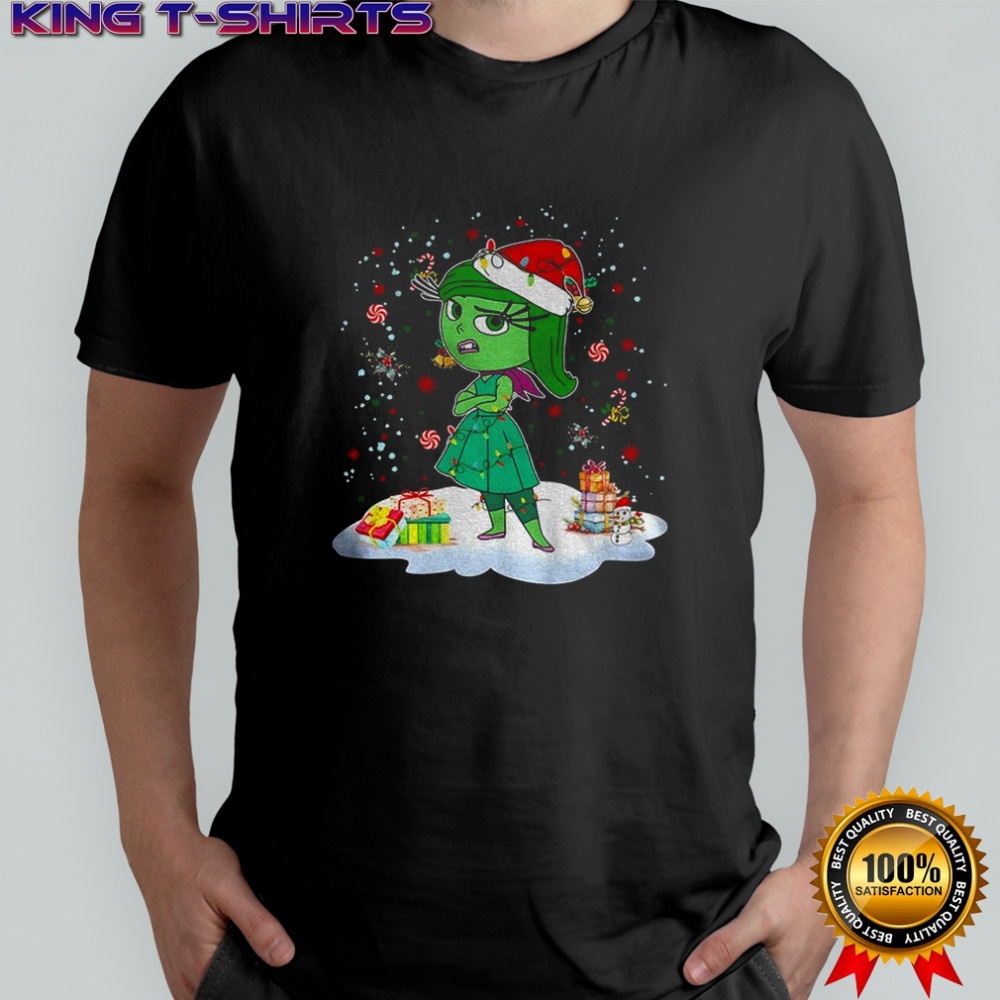 Disgust inside out disney anxiety ennui joy fear xmas light Merry Christmas shirt