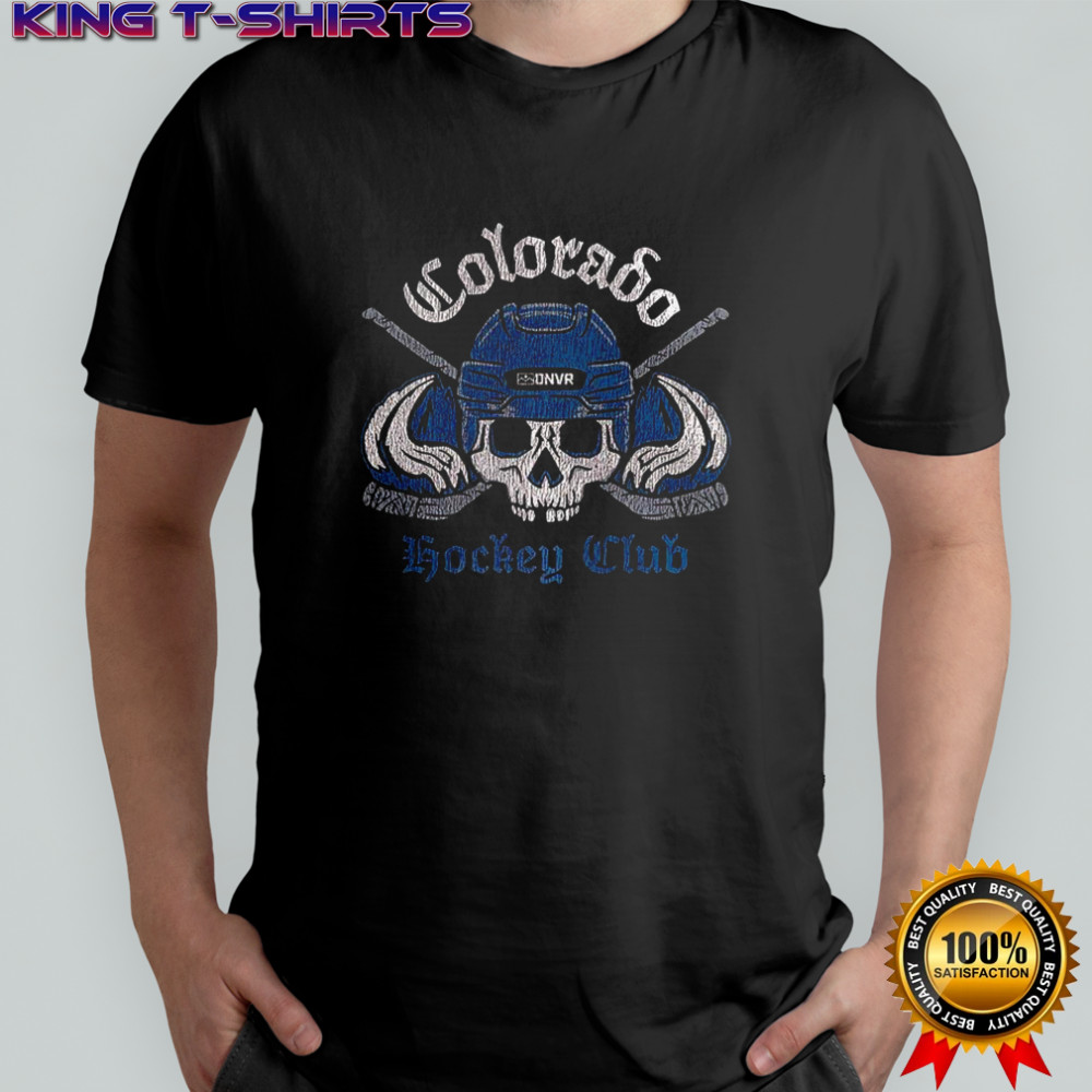 DNVR Colorado Hockey club skull logo shirt