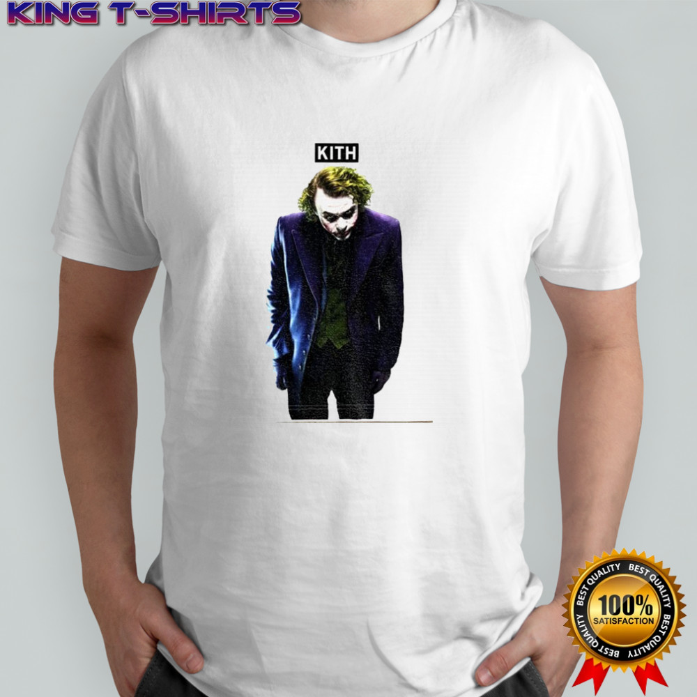 Dodgers player wearing Batman x Kith Joker shirt