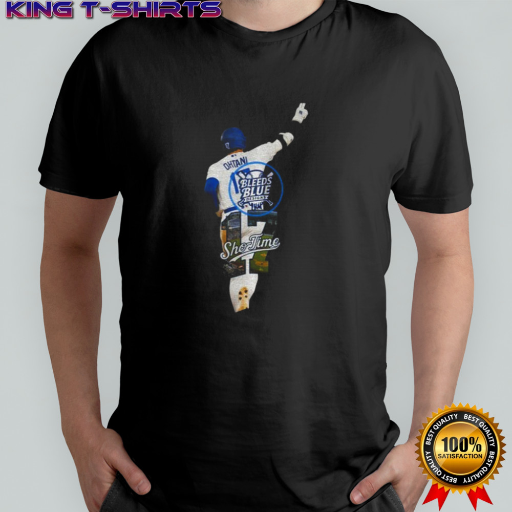Dodgers Shohei Ohtani Sho-Time bleeds blue shirt