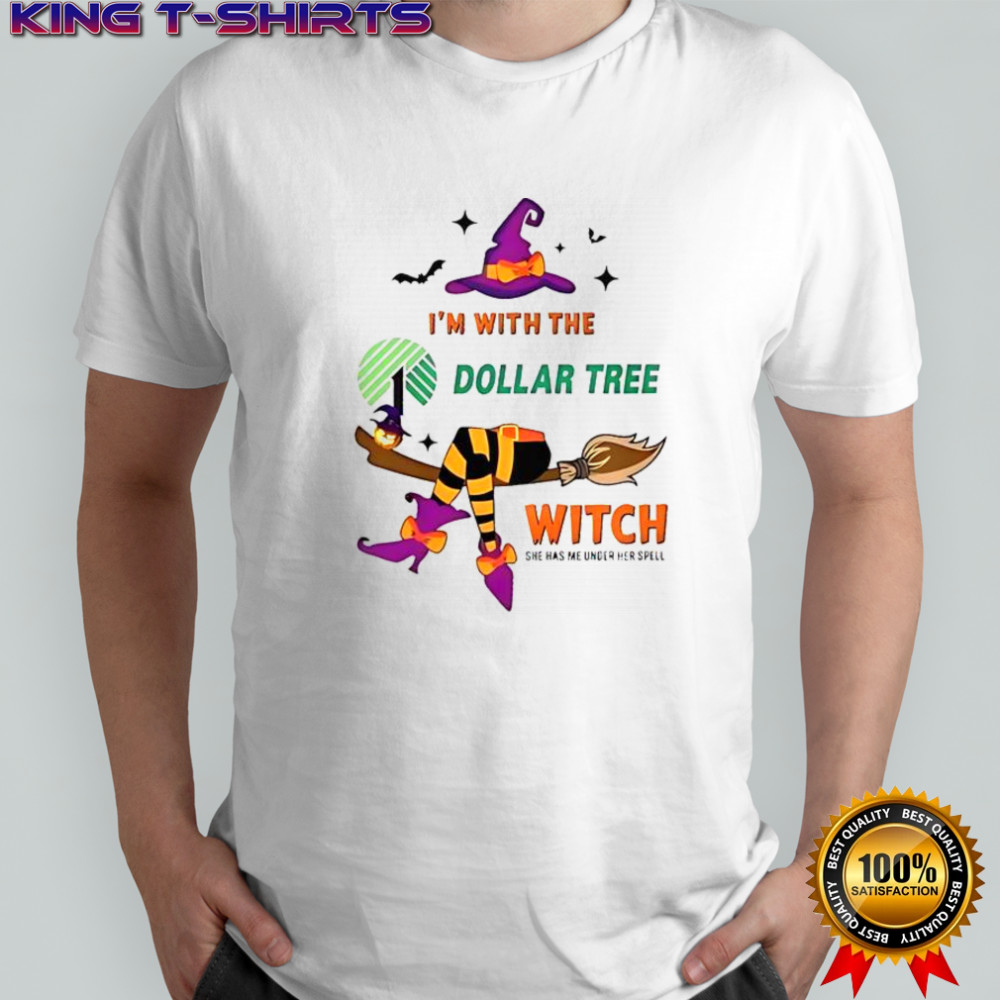 Dollar Tree I’m With The Witch She Has Me Under Her Spell Halloween T-Shirt