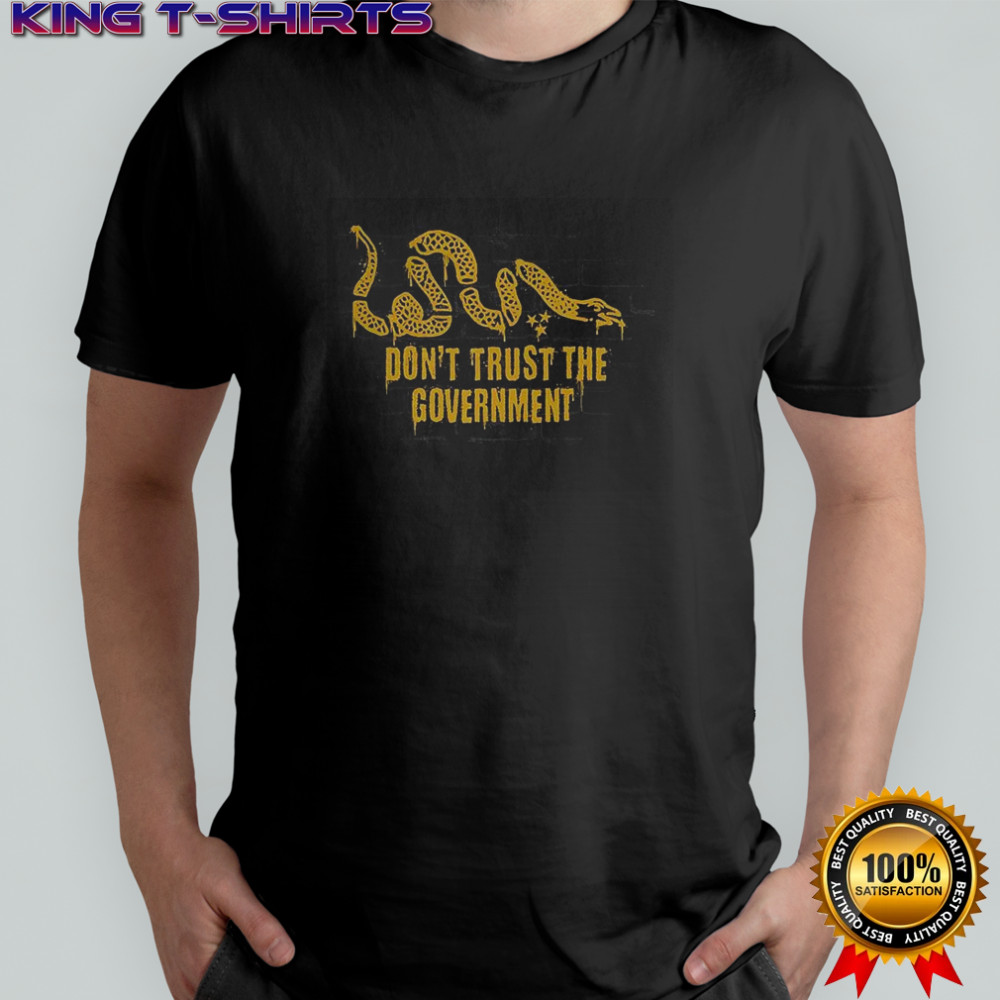 Don’t trust the government snake satirical graphic shirt