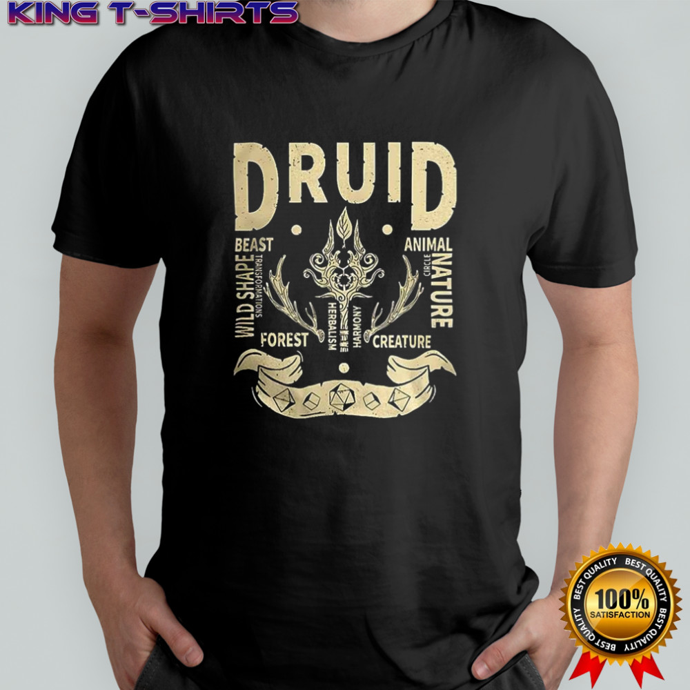 Druid Grunge Dungeons and Dragons shirt