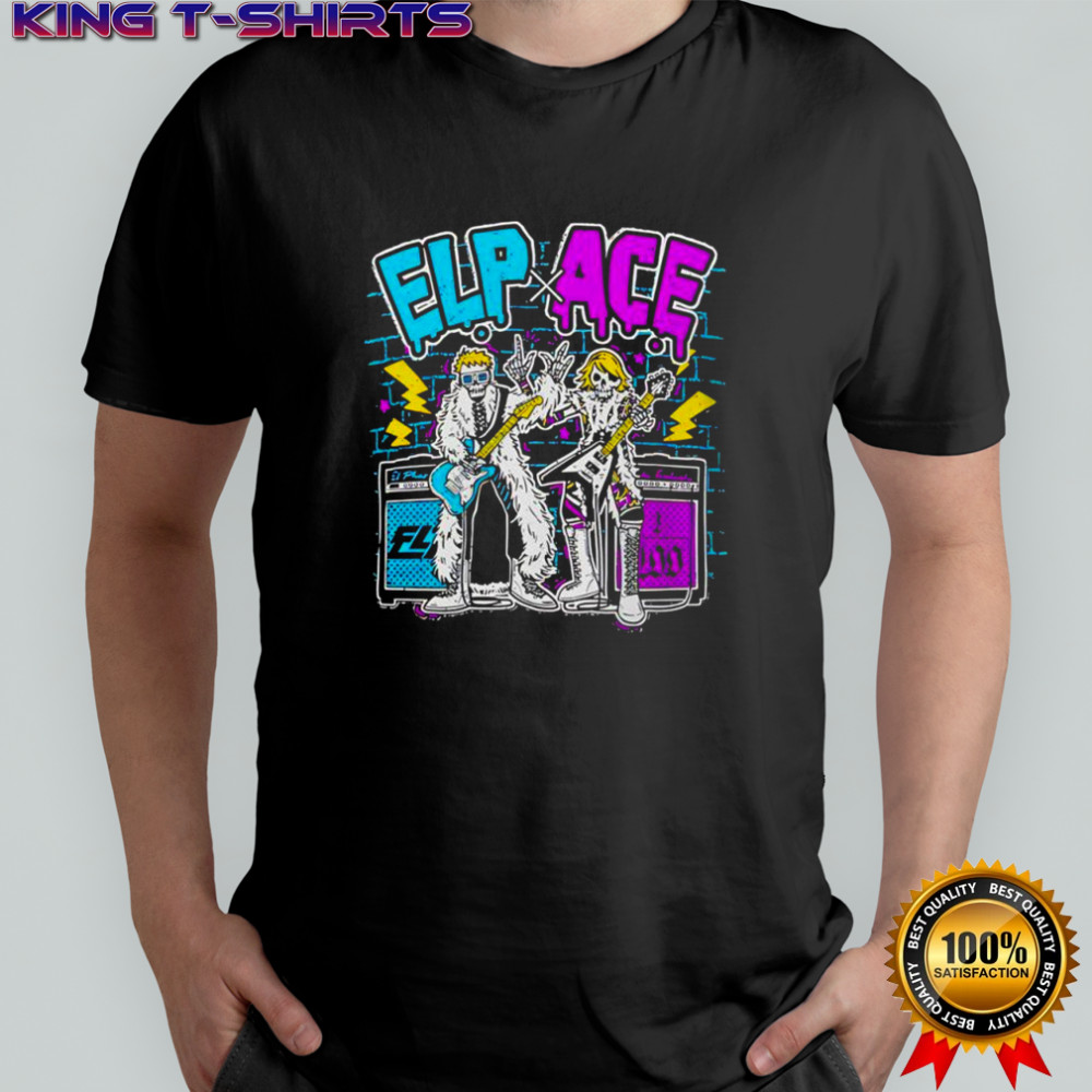 Elp X Ace skeletons playing electric guitars shirt