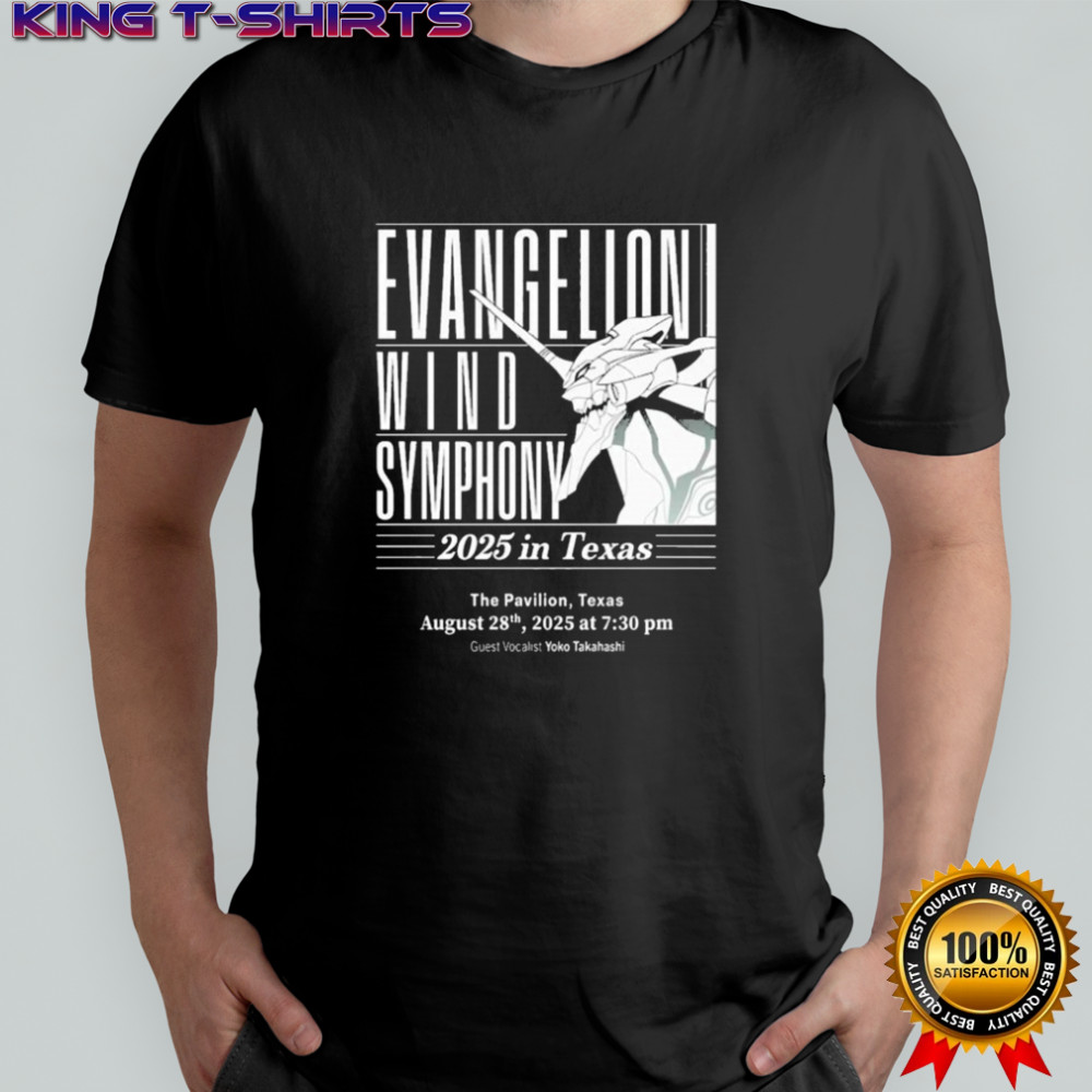 Evangelion Wind Symphony 2025 North America Debut In The Pavilion Texas August 28th 2025 Guest Vocalist Yoko Takahashi T-shirt
