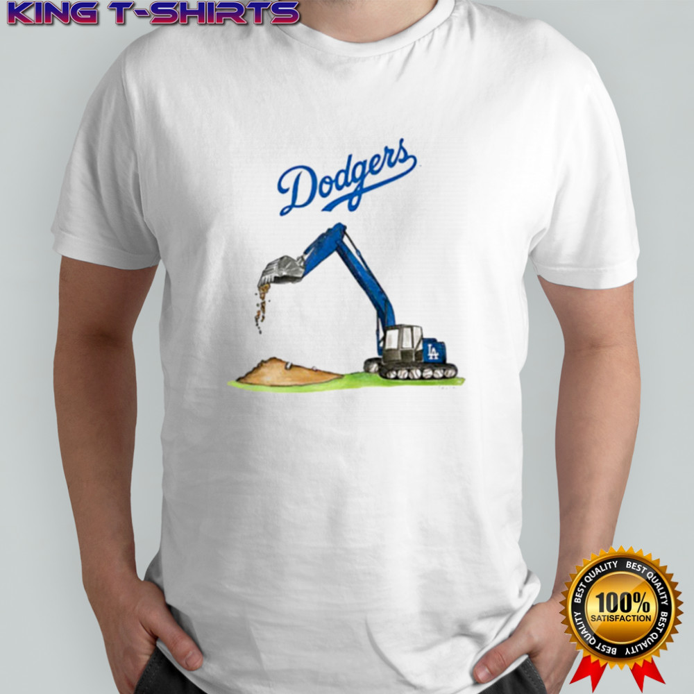 Excavator vs Los Angeles Dodgers MLB Baseball sports fans shirt