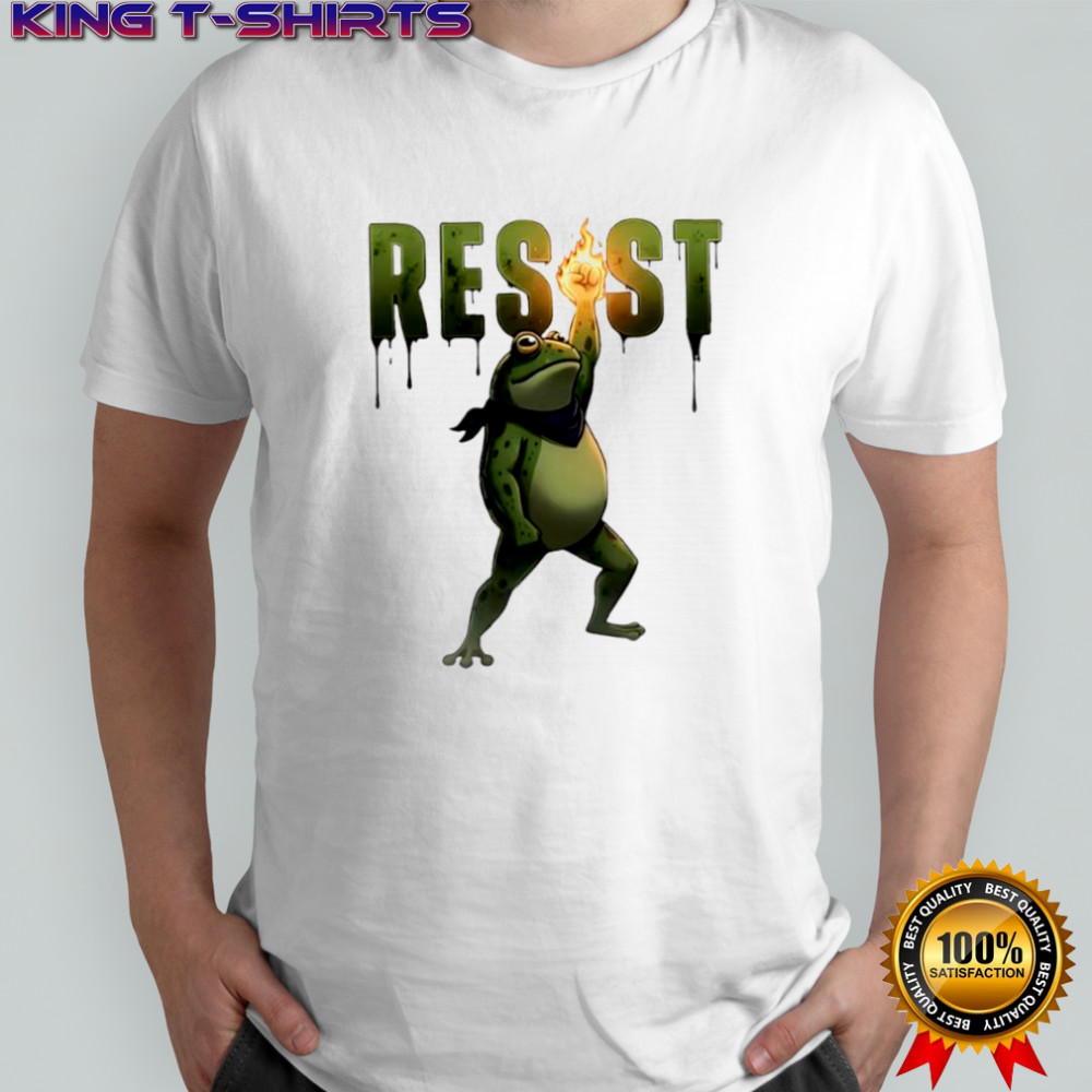 Fire Fist Resist Frog Portland Protest Frog shirt