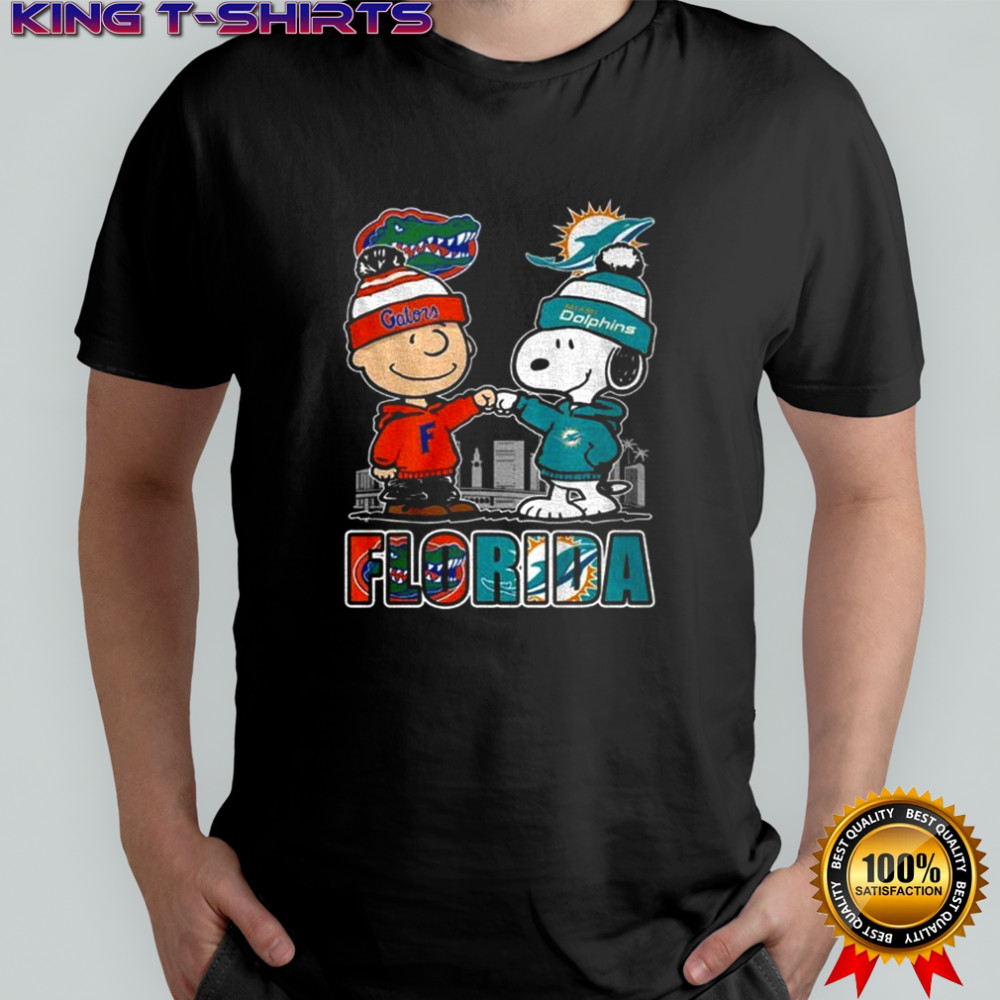 Florida Gators Miami Dolphins Snoopy and Charlie Brown shirt
