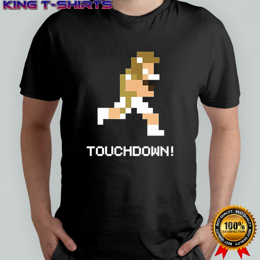 Georgia Tech Yellow football player 8-Bit techmo Bowl touchdown shirt