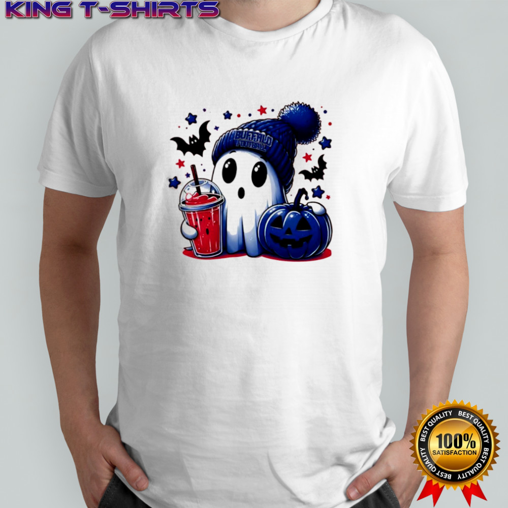 Ghost Halloween x Buffalo Bills football beanie pumpkin bats shirt