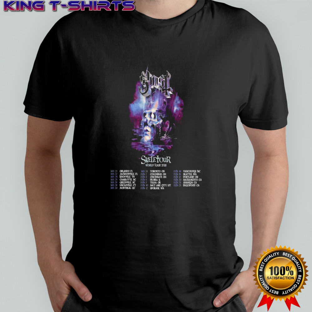 Ghost Skeletour World Tour 2026 Dates T-shirt