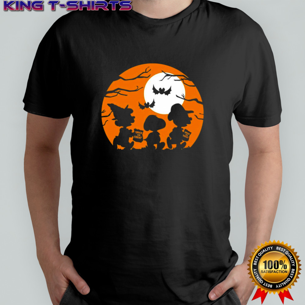 Great Pumpkin Charlie Brown Peanuts Trick Or Treat Silhouettes shirt