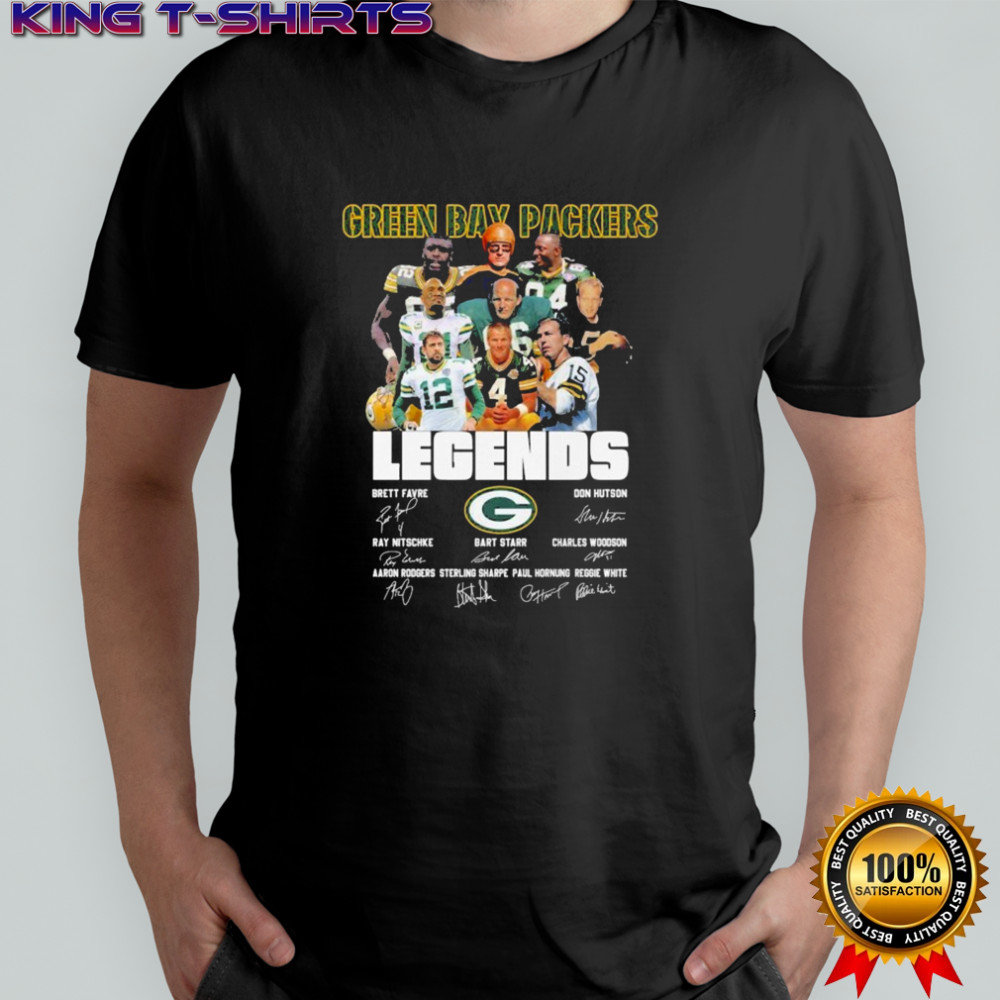 Green Bay Packers Legends Signatures T-shirt