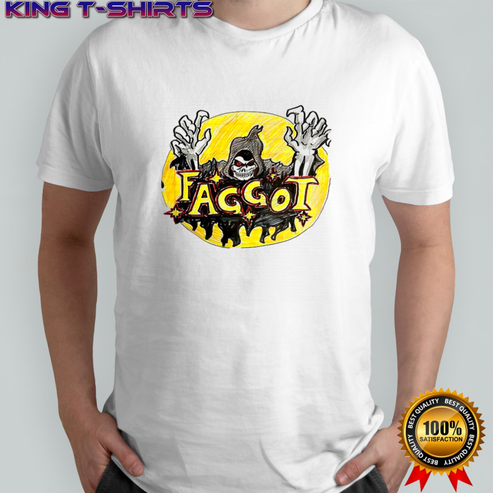 Grim Reaper Faggot sketch Halloween shirt