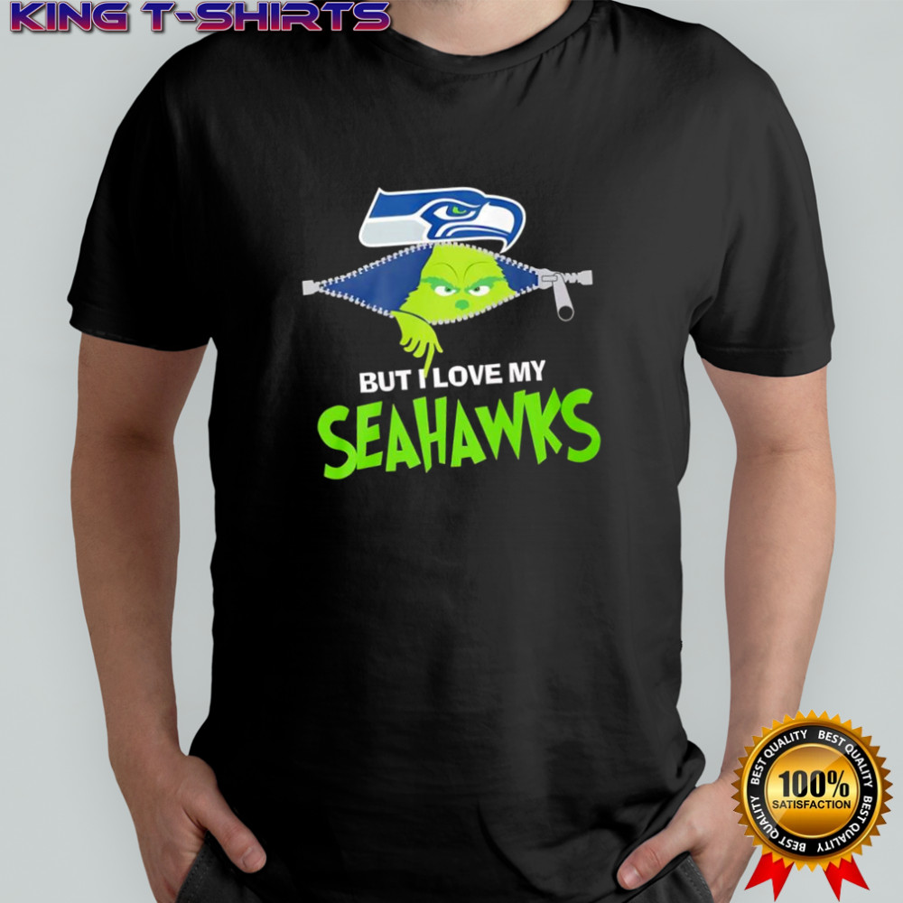 Grinch Seattle Seahawks logo But I Love My Seahawks shirt