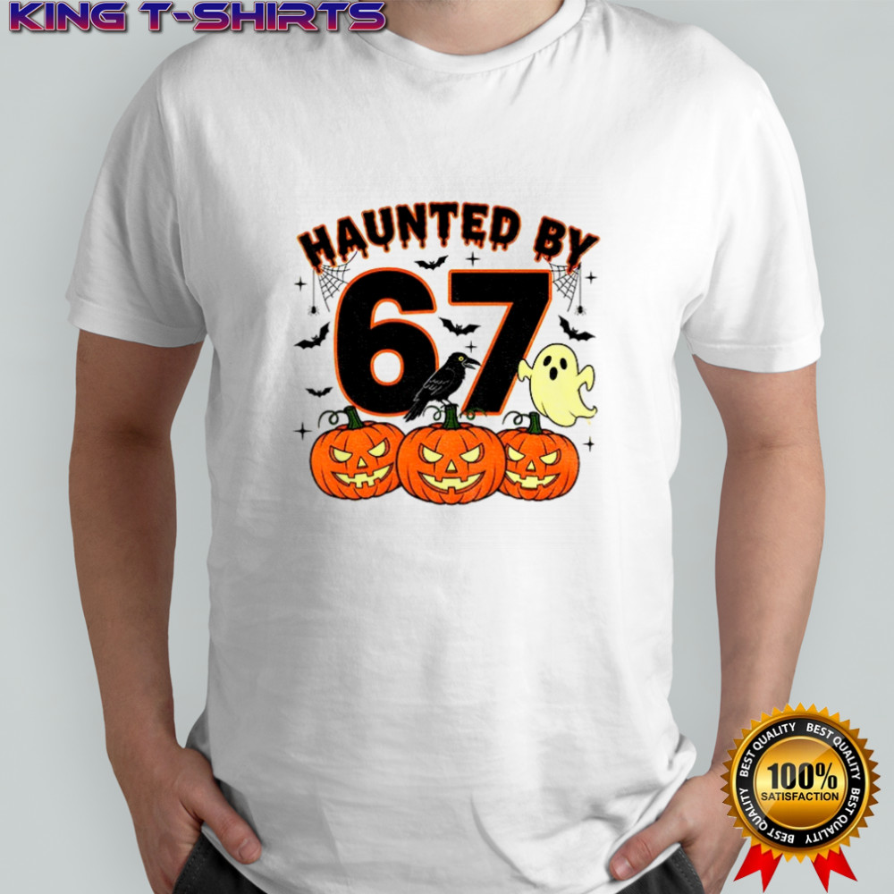 Haunted By 67 Halloween Spooky Ghost Pumpkin shirt