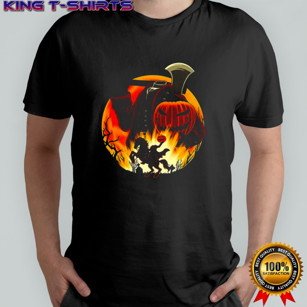 Headless horseman Galloping Hessian pumpkin Halloween shirt