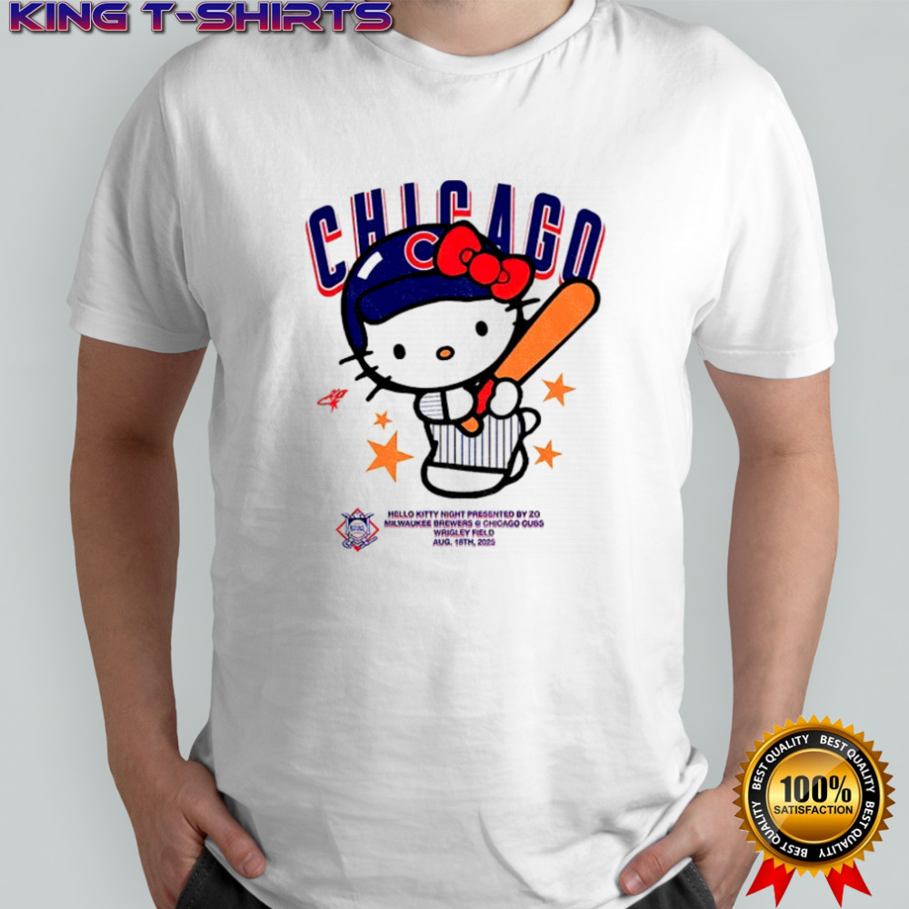 Hello Kitty Chicago Cubs MLB 2025 t-shirt