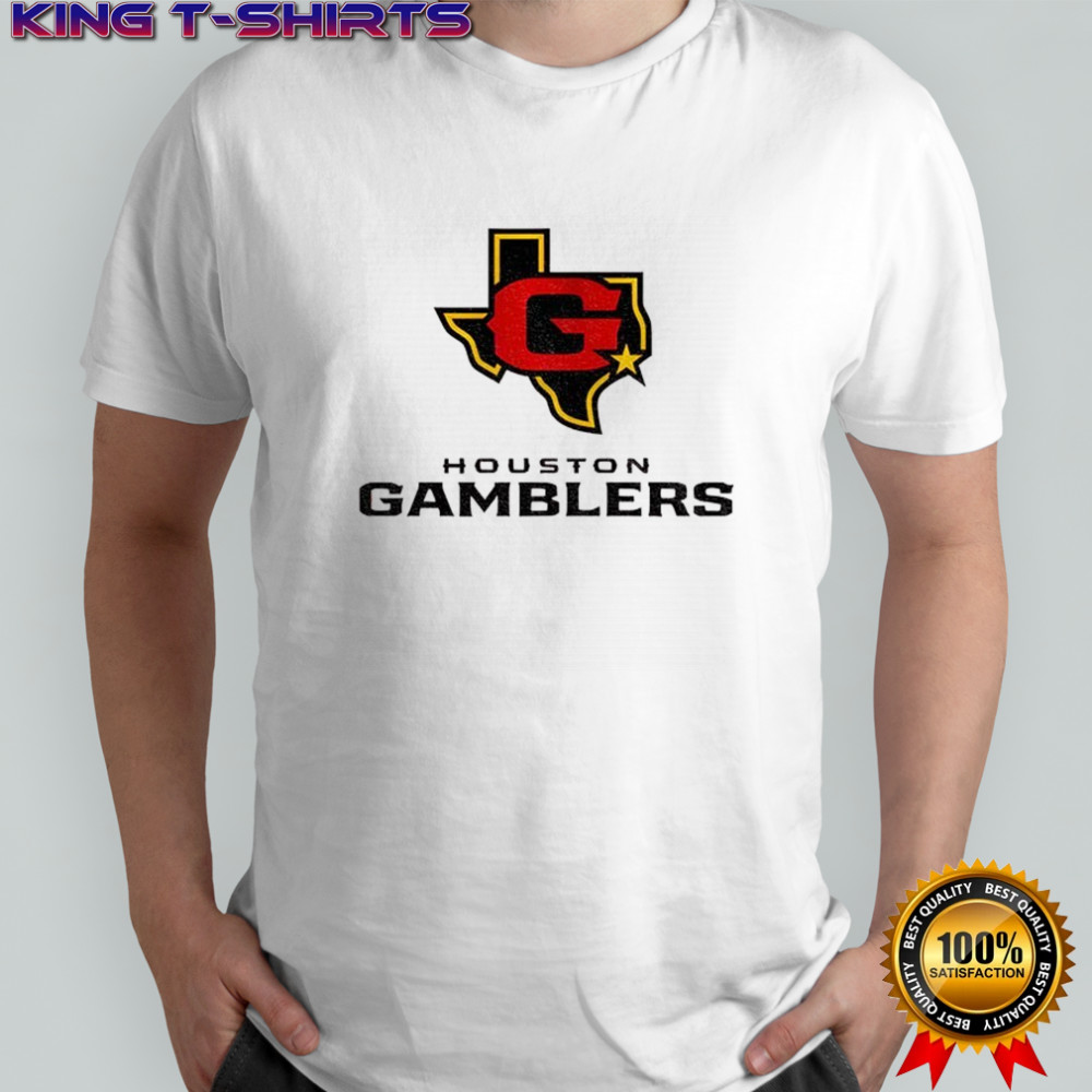 Houston Gamblers Lockup Logo 2025 shirt
