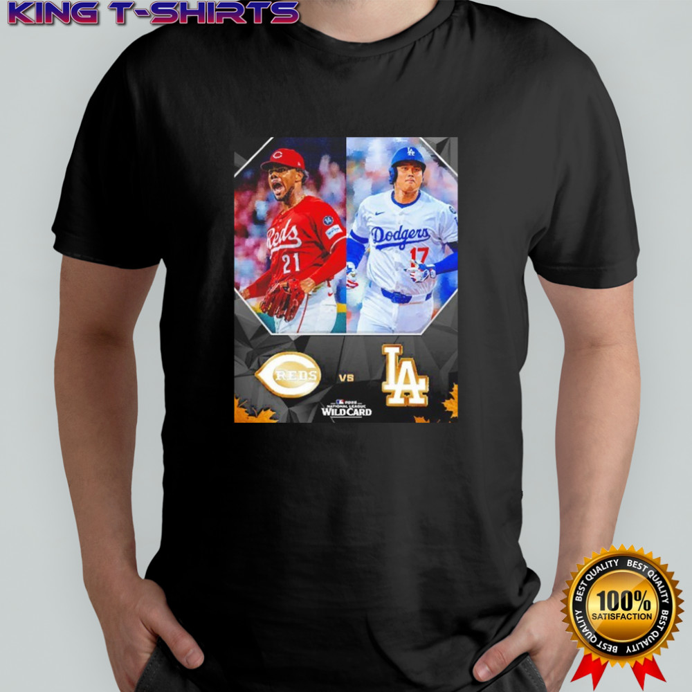 Hunter Greene Cincinnati Reds vs Shohei Ohtani Los Angeles Dodgers MLB 2025 National League Wild Card shirt