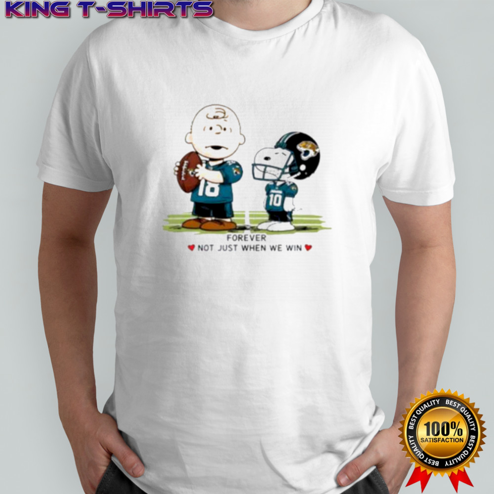 Jacksonville Jaguars Charlie Brown Snoopy Jaguars Forever Not Just When We Win shirt