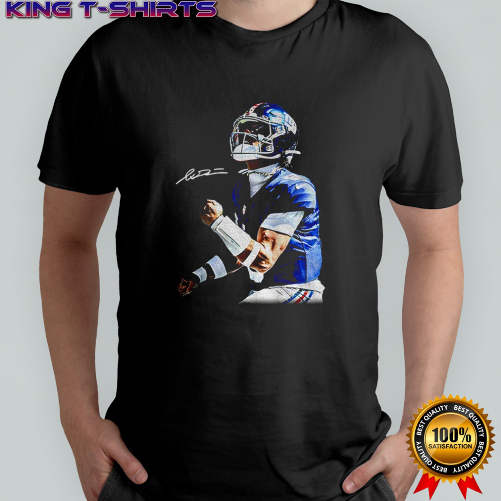 Jaxson Dart Aura New York Giants NFL Football signature shirt