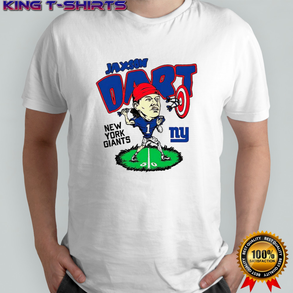 Jaxson Dart New York Giants NFL darts caricature shirt
