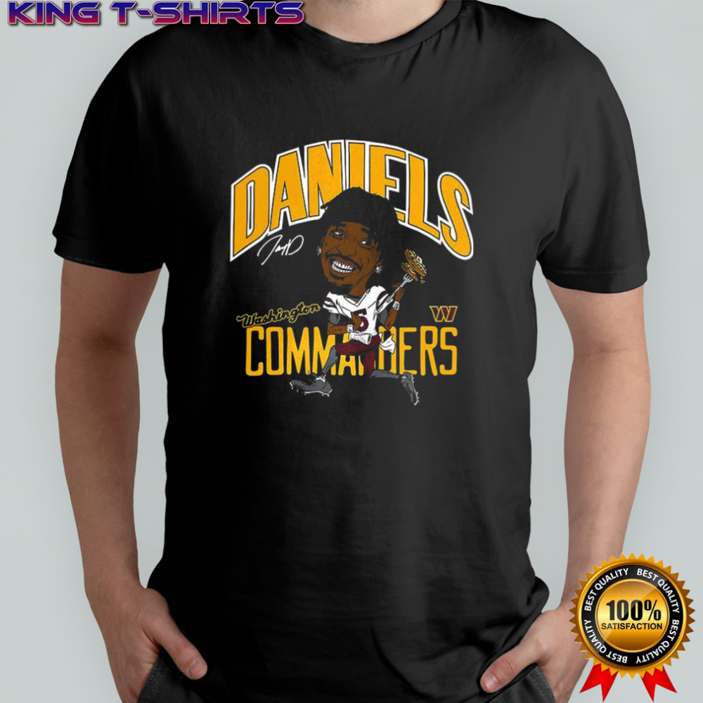 Jayden Daniels Washington Commanders football caricature player graphic signature shirt