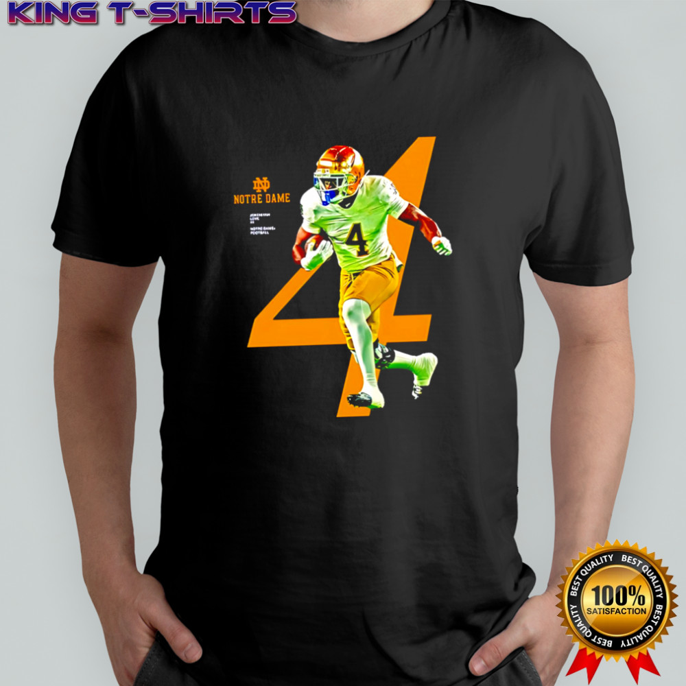 Jeremiyah Love 4 Notre Dame Fighting Irish football shirt