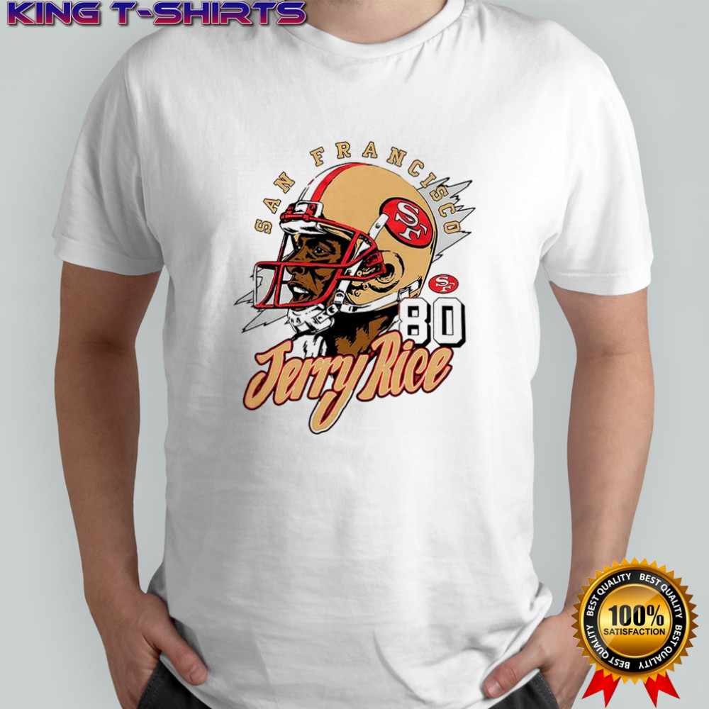 Jerry Rice San Francisco 49ers fooball player graphic caricature shirt