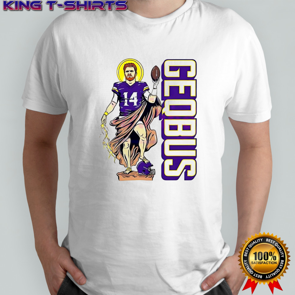 J.J. McCarthy Minnesota Vikings football Geqbus Saint Christian parody shirt