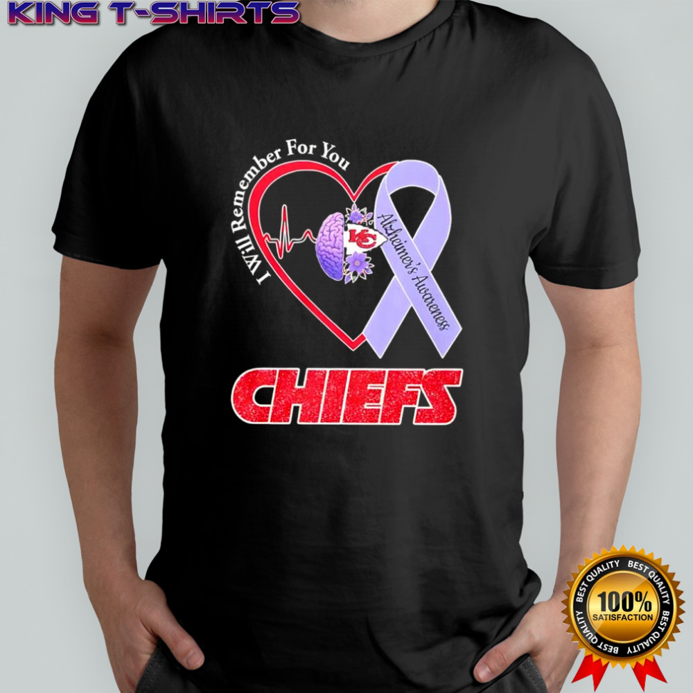 Kansas City Chiefs I Will Remember For You Alzheimer’s Awareness logo shirt