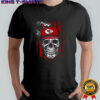 Kansas City Chiefs NFL Skull American Flag Football Lover T-Shirt