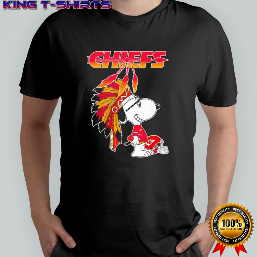 Kansas City Chiefs x Snoopy Native American helmet shirt