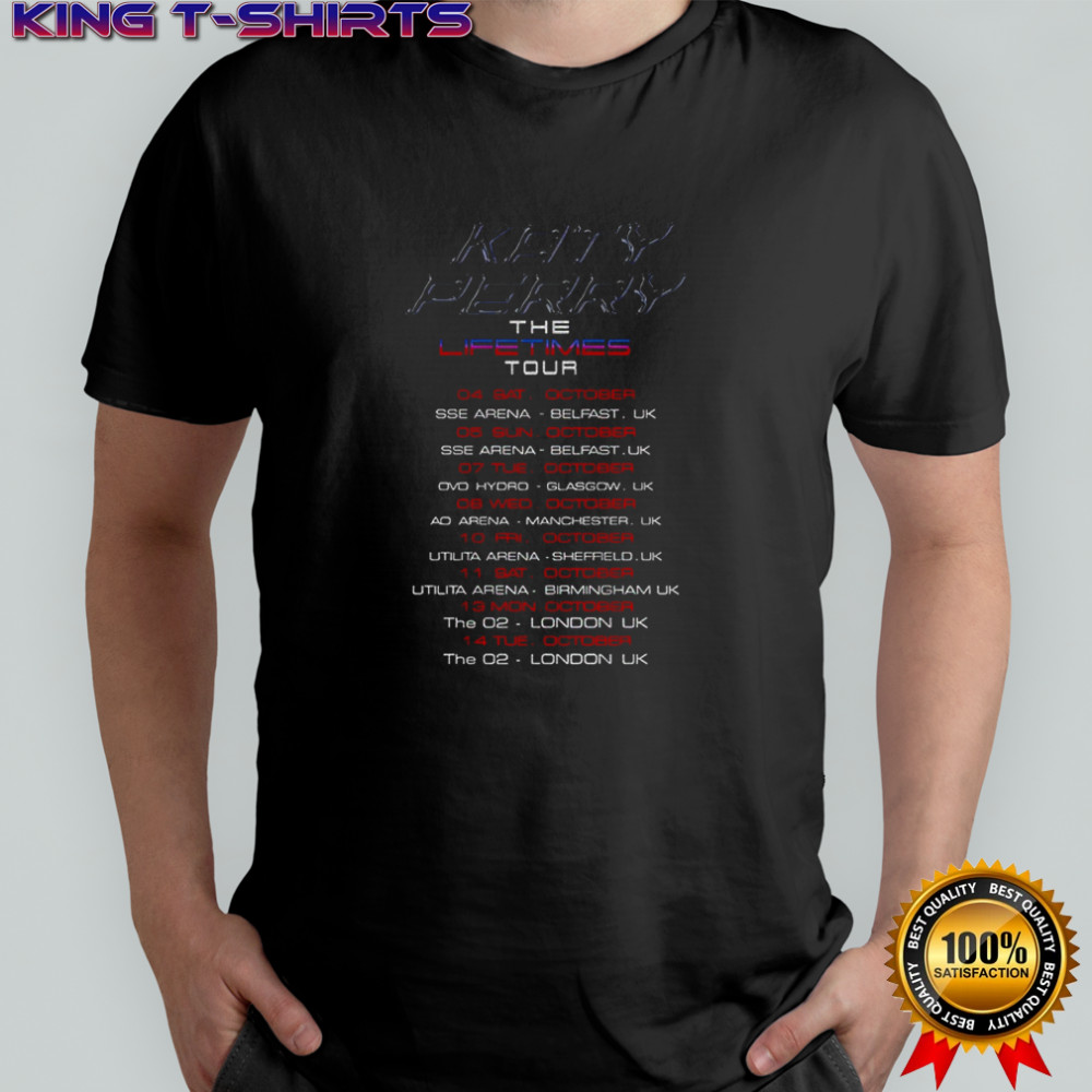Katy Perry The Lifetimes Tour 2025 UK World Tour shirt