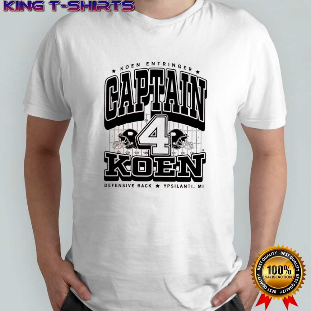 Koen Entringer Captain Koen Defensive Back Ypsilanti MI 4 baseball shirt