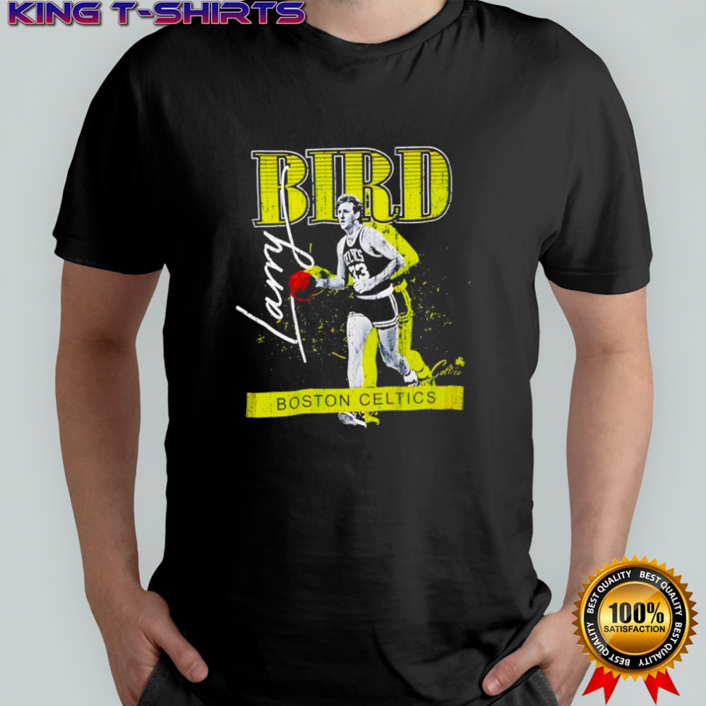 Larry Bird Black Boston Celtics Neon Pop Player shirt