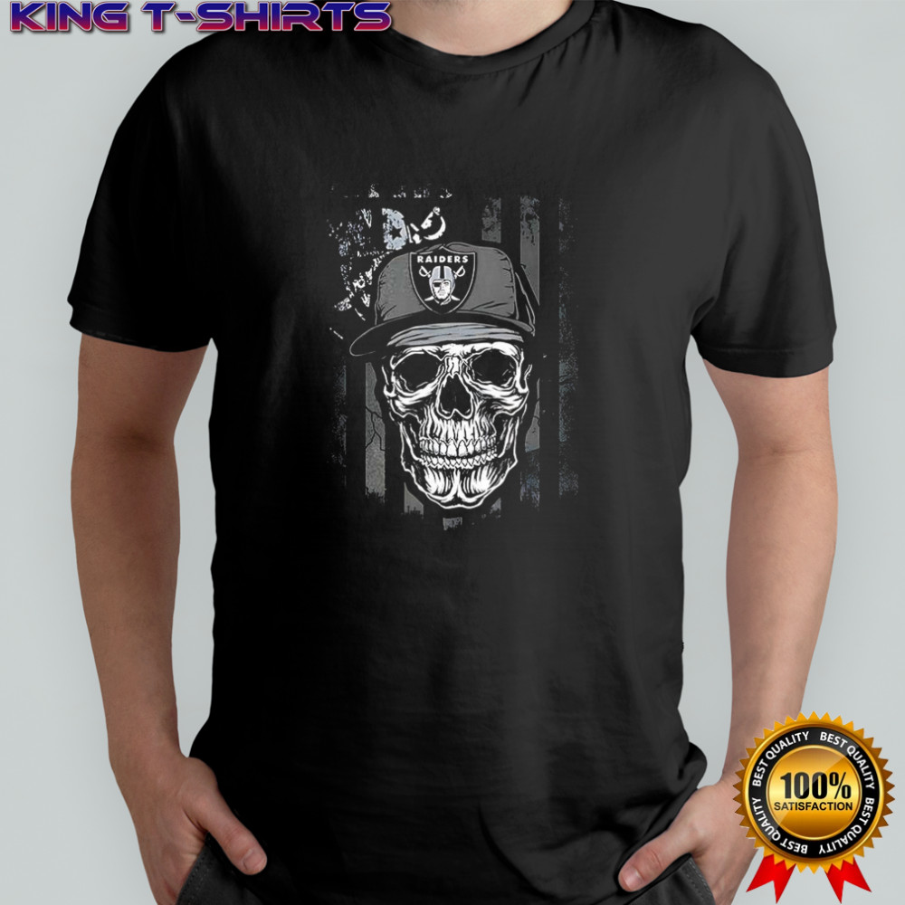 Las Vegas Raiders NFL skull American flag footaball lover shirt