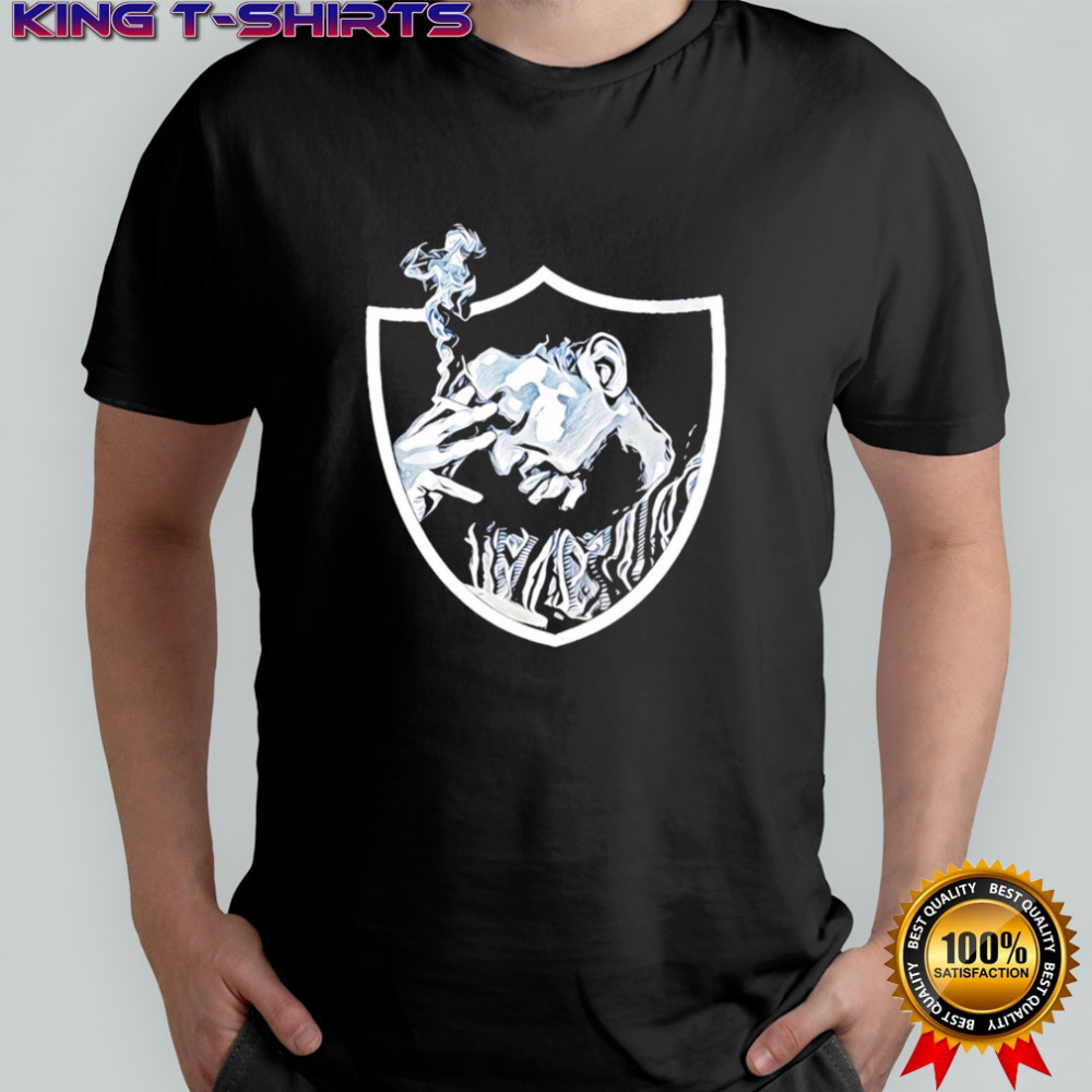 Las Vegas Raiders smoking logo style shirt