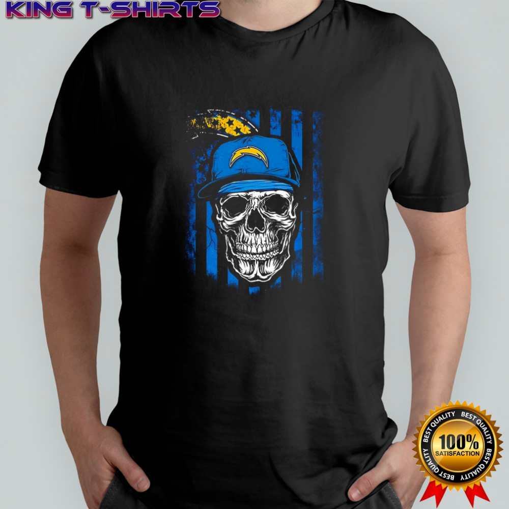 Los Angeles Chargers NFL skull American flag football lover shirt