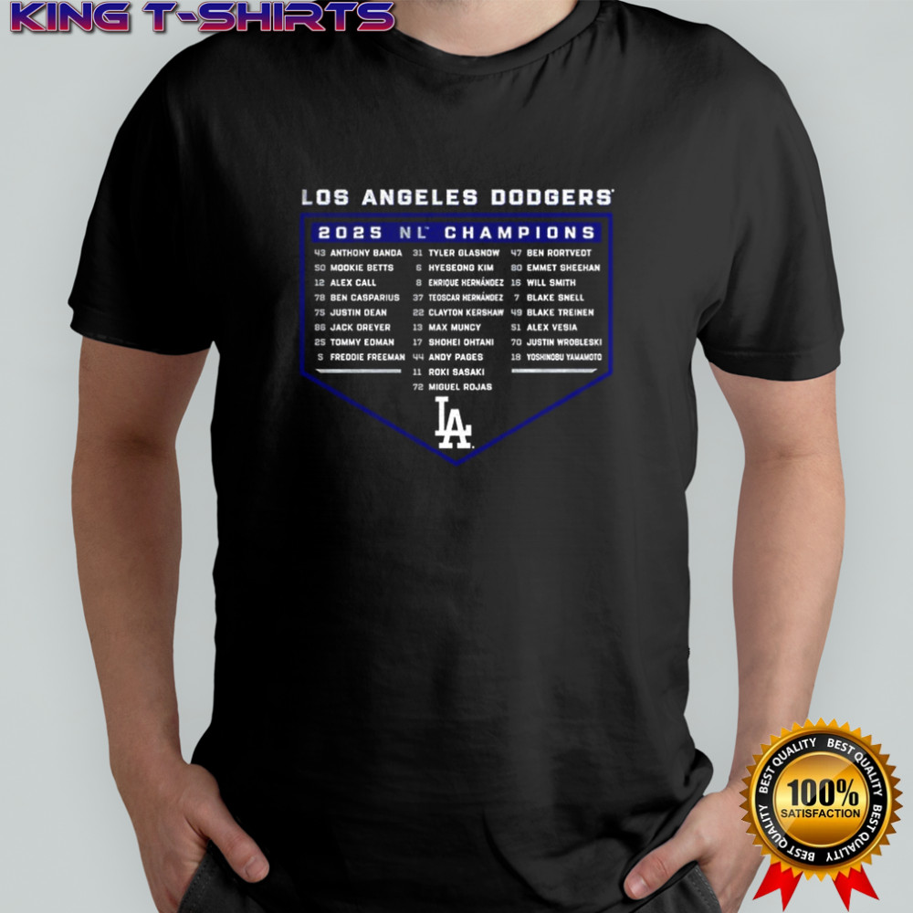Los Angeles Dodgers 2025 National League Champions Bloop Single Roster shirt