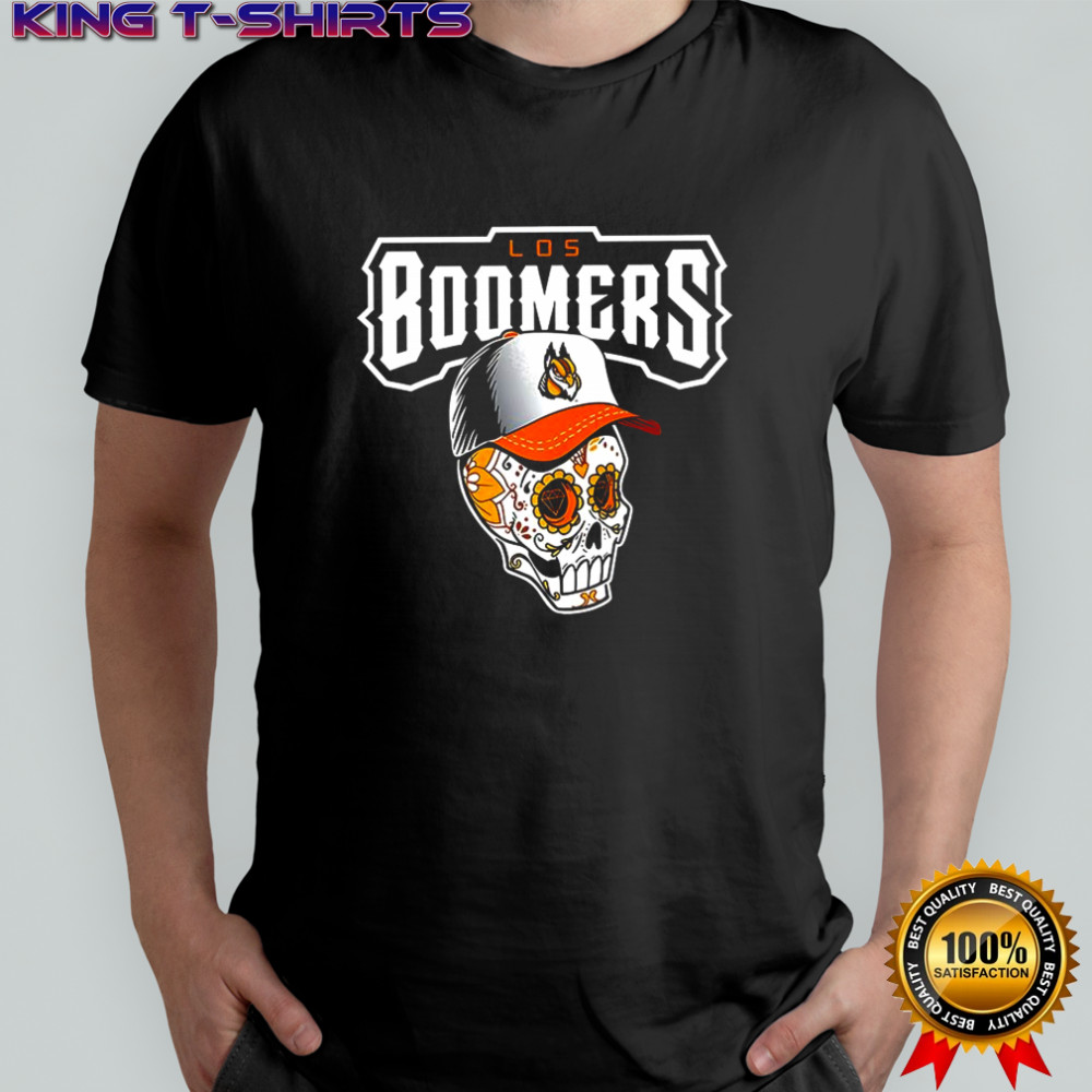 Los Boomers baseball Día de los Muertos suger skull shirt