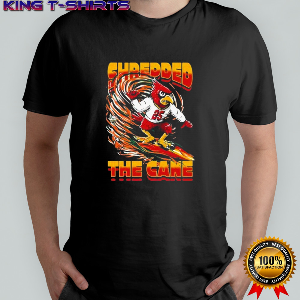 Louisiana Cardinals Shredded The Cane Mascot Surf T-shirt