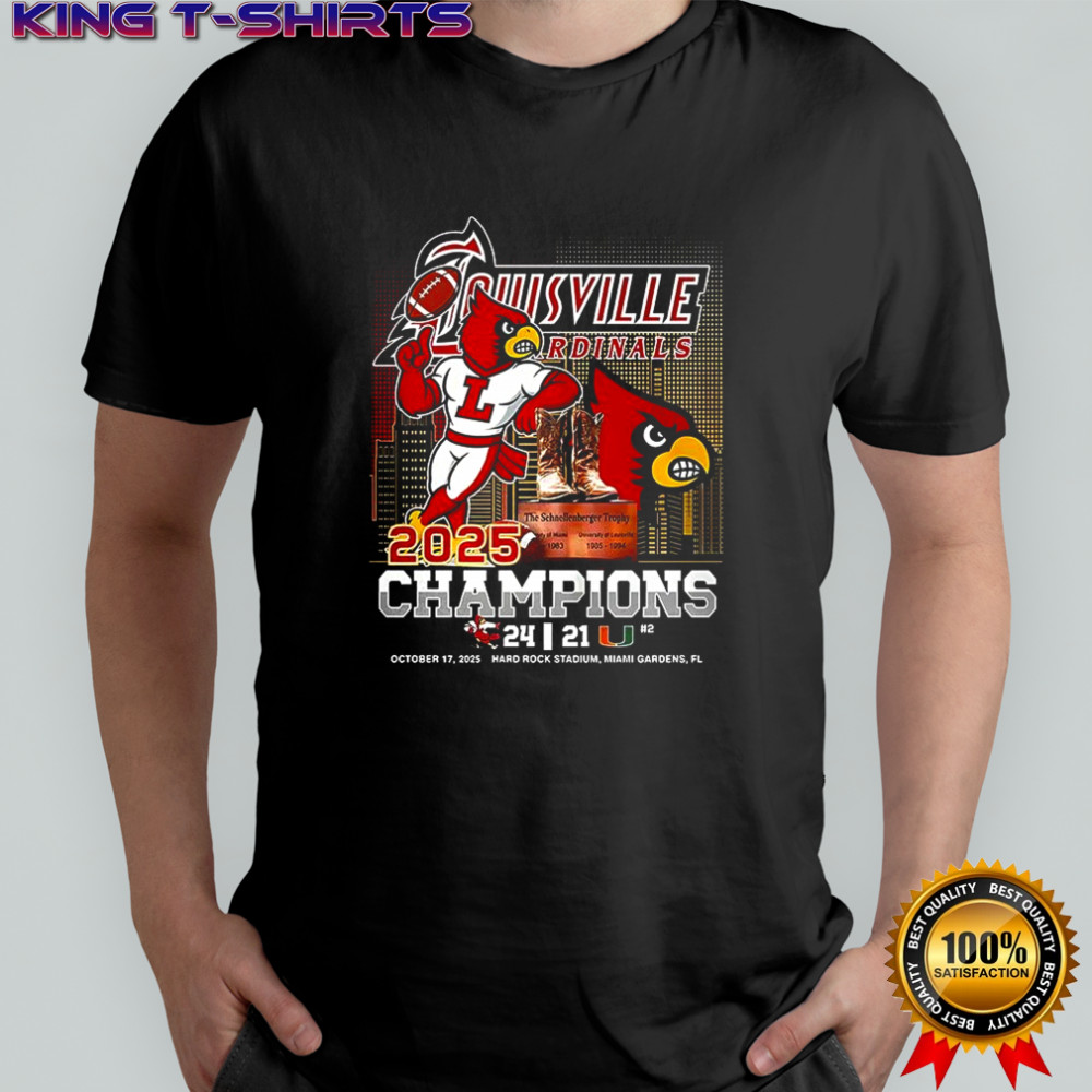Louisville Cardinals football Schnellenberger Champions 2025 Hard Rock Stadium shirt