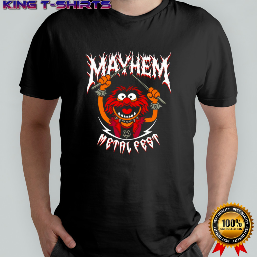 Mayhem Metal Fest character Animal from The Muppets shirt