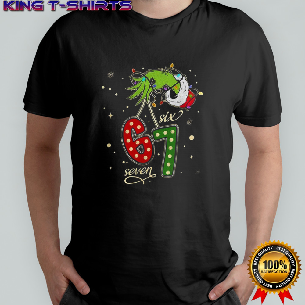 Mean Guy 6 7 Christmas Grinch hand shirt